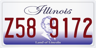 IL license plate Z589172