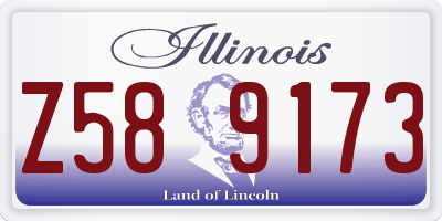 IL license plate Z589173