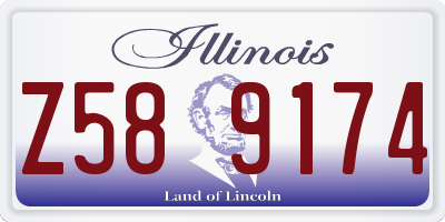 IL license plate Z589174
