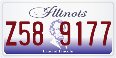 IL license plate Z589177
