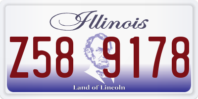 IL license plate Z589178