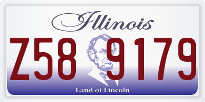 IL license plate Z589179