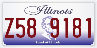 IL license plate Z589181