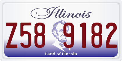 IL license plate Z589182