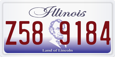 IL license plate Z589184
