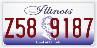 IL license plate Z589187