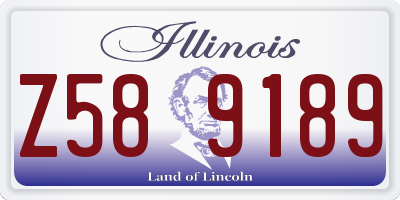 IL license plate Z589189