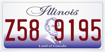IL license plate Z589195