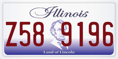IL license plate Z589196
