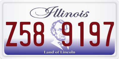 IL license plate Z589197