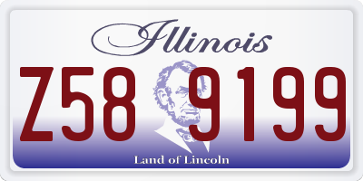 IL license plate Z589199