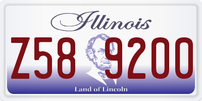 IL license plate Z589200