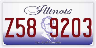 IL license plate Z589203