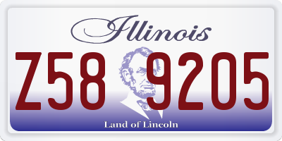 IL license plate Z589205