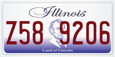 IL license plate Z589206