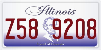 IL license plate Z589208