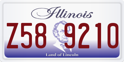 IL license plate Z589210