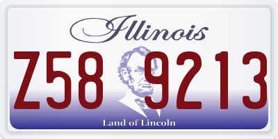 IL license plate Z589213