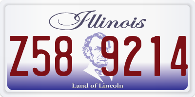 IL license plate Z589214