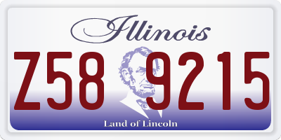 IL license plate Z589215