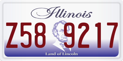 IL license plate Z589217