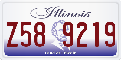 IL license plate Z589219