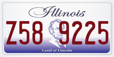 IL license plate Z589225