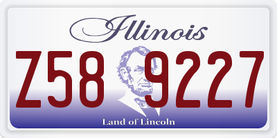 IL license plate Z589227