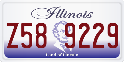 IL license plate Z589229