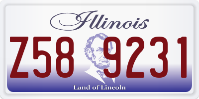 IL license plate Z589231