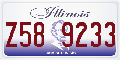 IL license plate Z589233