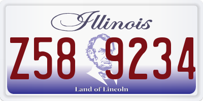 IL license plate Z589234