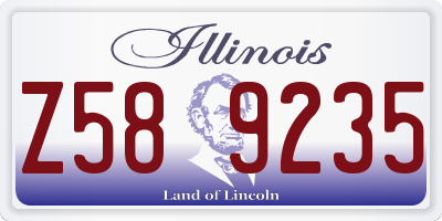 IL license plate Z589235