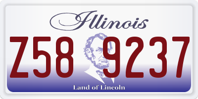 IL license plate Z589237