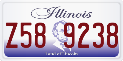 IL license plate Z589238