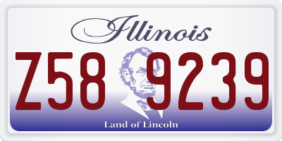 IL license plate Z589239