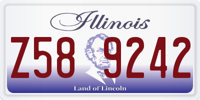 IL license plate Z589242