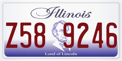 IL license plate Z589246