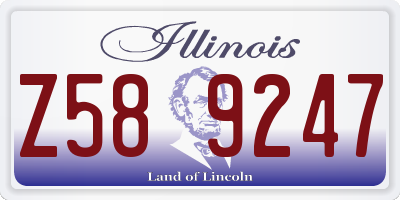 IL license plate Z589247