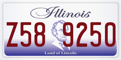 IL license plate Z589250