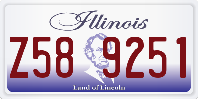 IL license plate Z589251