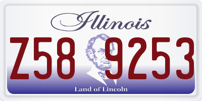 IL license plate Z589253