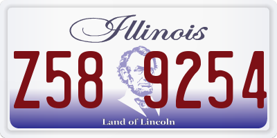 IL license plate Z589254