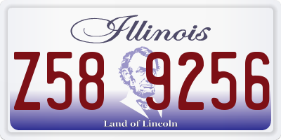 IL license plate Z589256