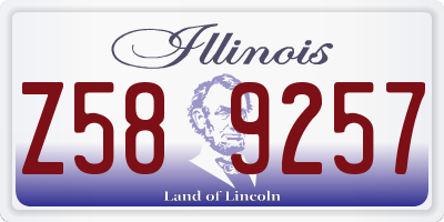 IL license plate Z589257