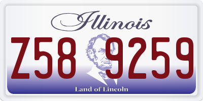IL license plate Z589259