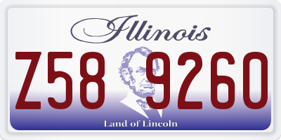 IL license plate Z589260
