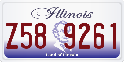 IL license plate Z589261