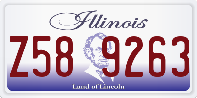 IL license plate Z589263