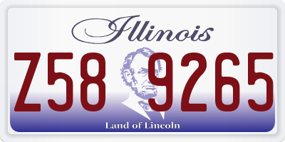 IL license plate Z589265